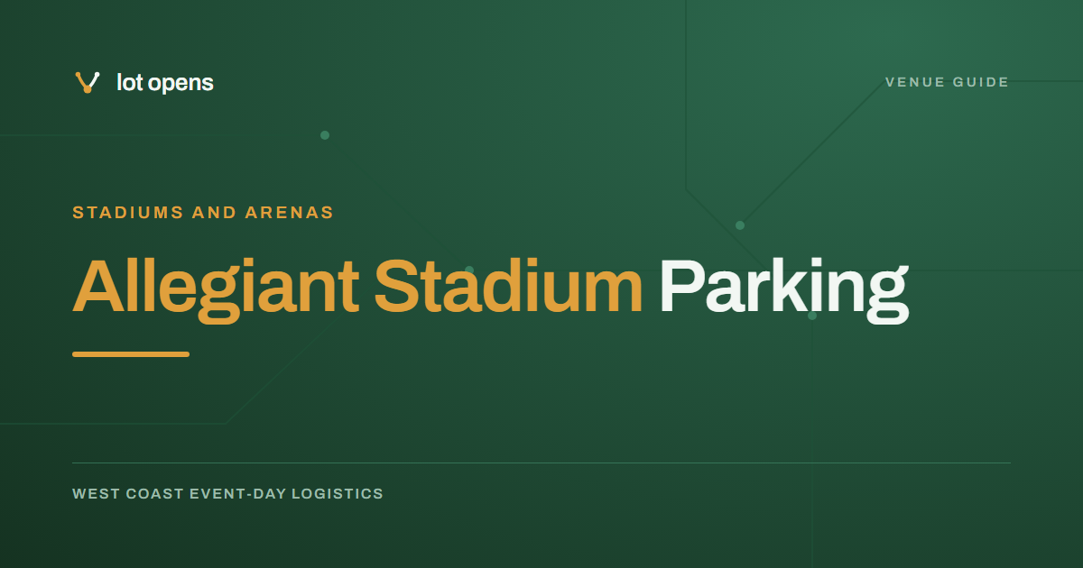 Allegiant Stadium parking: no venue price, only SpotHero