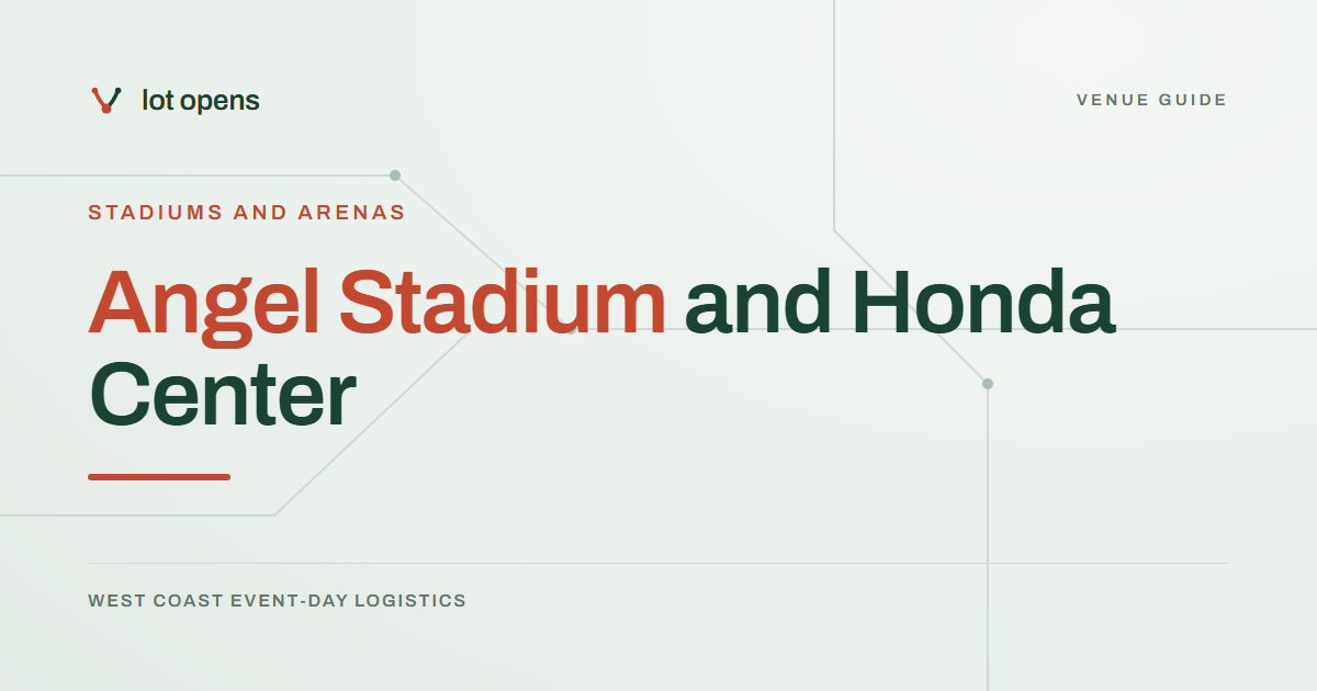 Angel Stadium and Honda Center: Lot Opens event-day guide