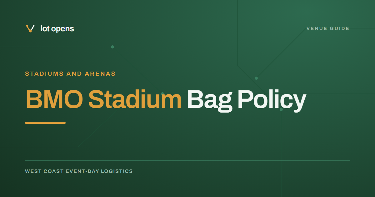 BMO Stadium Bag Policy: The Clear Bag, the Locker Trailer, and a Medical Exception That Needs Approval