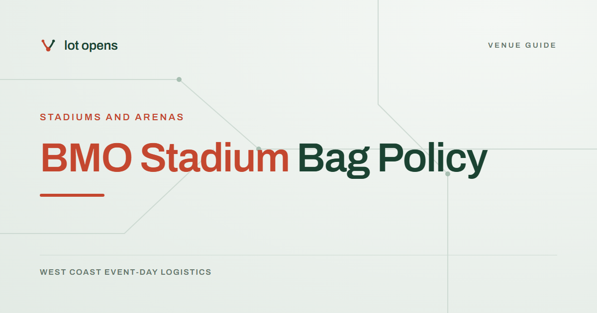 BMO Stadium Bag Policy: Lot Opens event-day guide