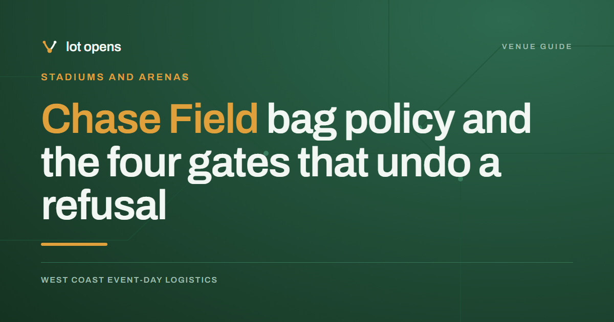 Chase Field bag policy and the four gates that undo a refusal