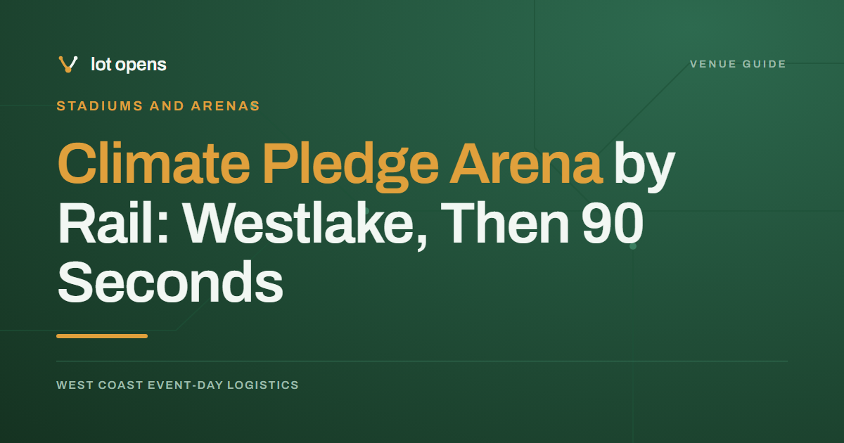 Climate Pledge Arena by Rail: Westlake, Then 90 Seconds