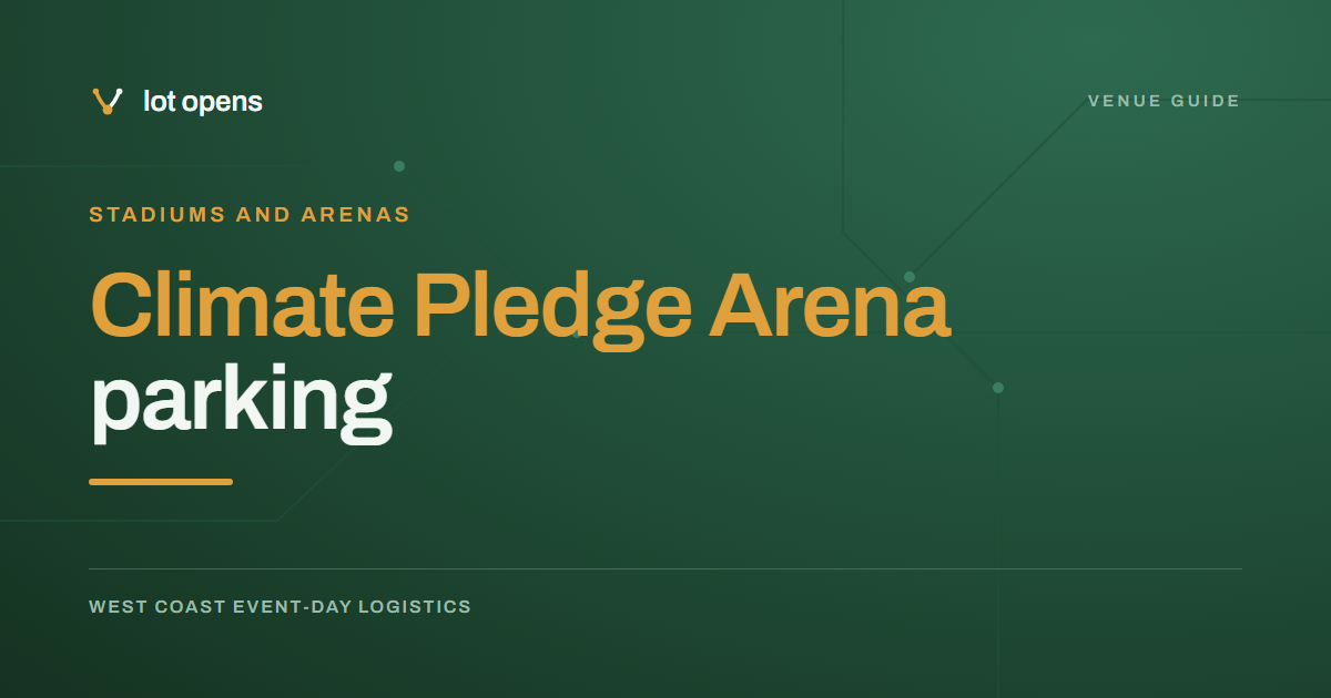Climate Pledge Arena parking: a transit pass and no printed rate