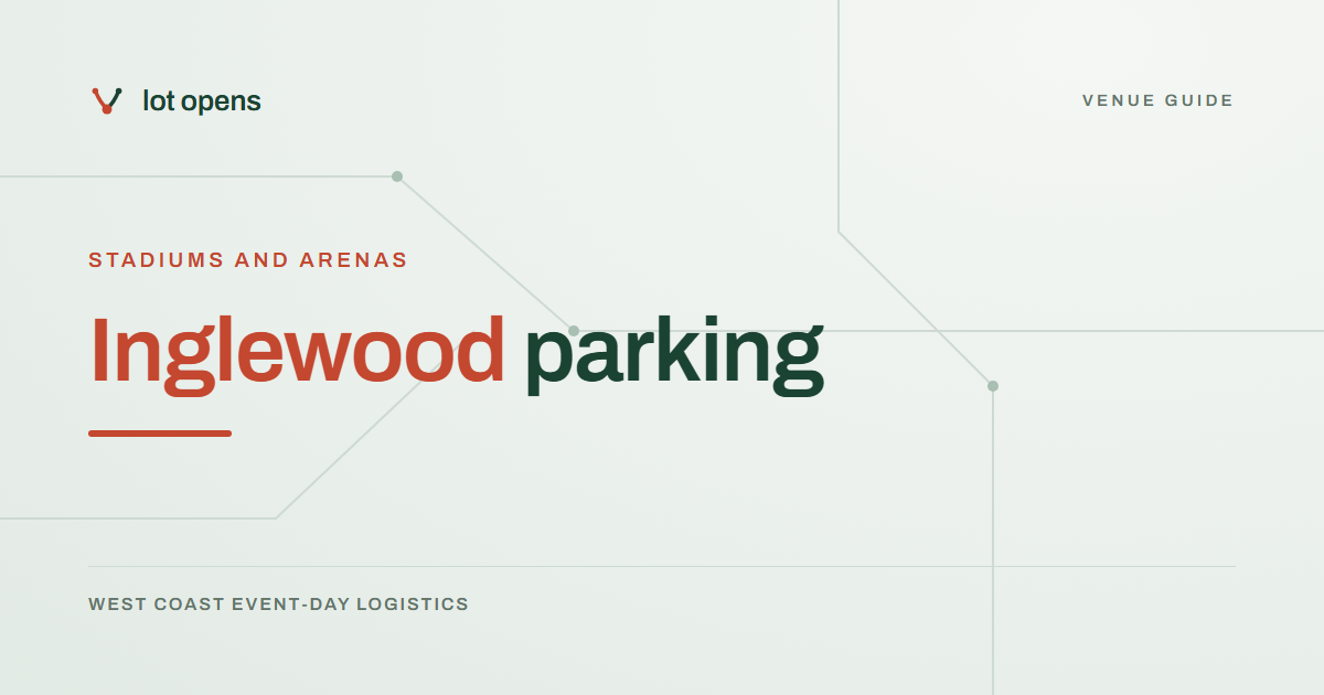 Inglewood parking: Lot Opens event-day guide