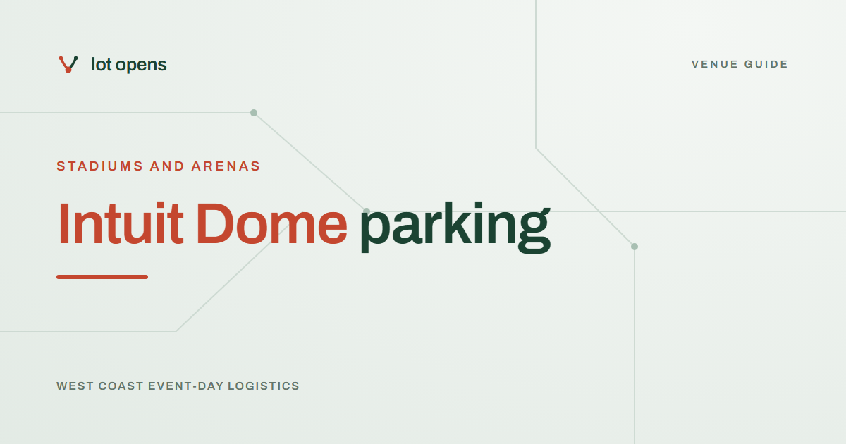 Intuit Dome parking: Lot Opens event-day guide