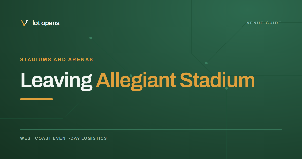 Leaving Allegiant Stadium: Hacienda Bridge and the 1 hour clock