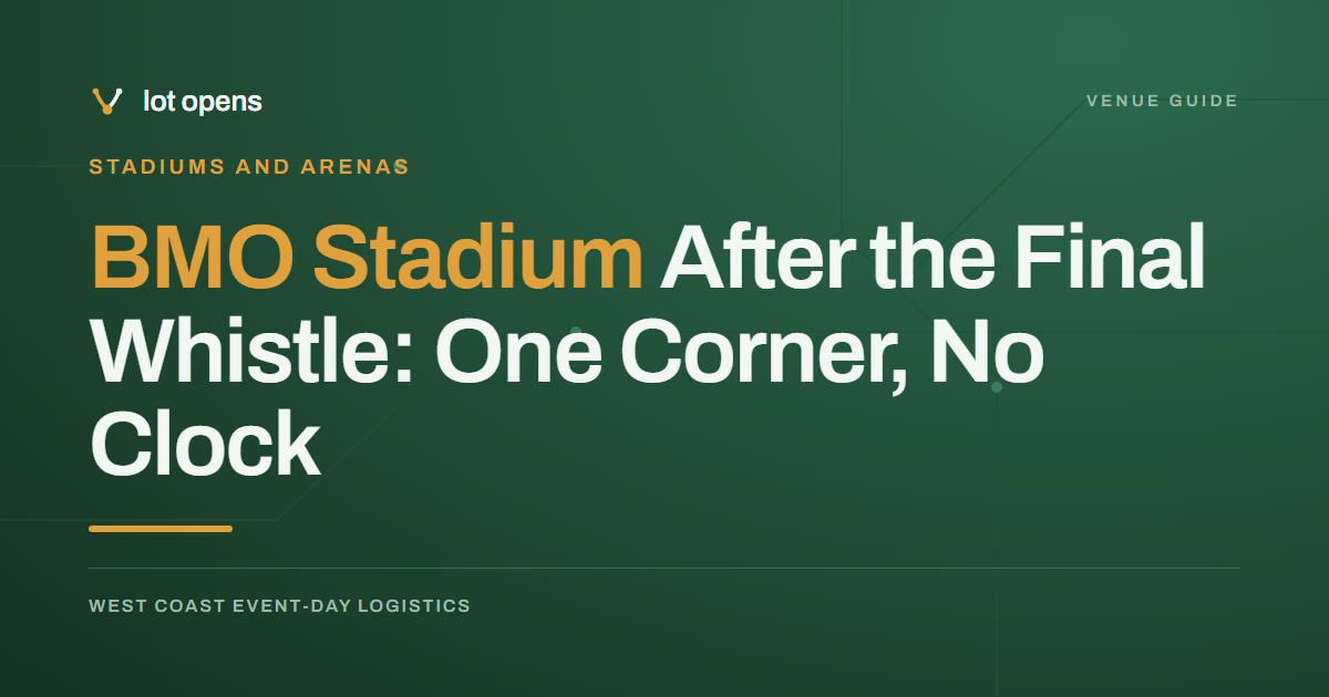 BMO Stadium After the Final Whistle: One Corner, No Clock