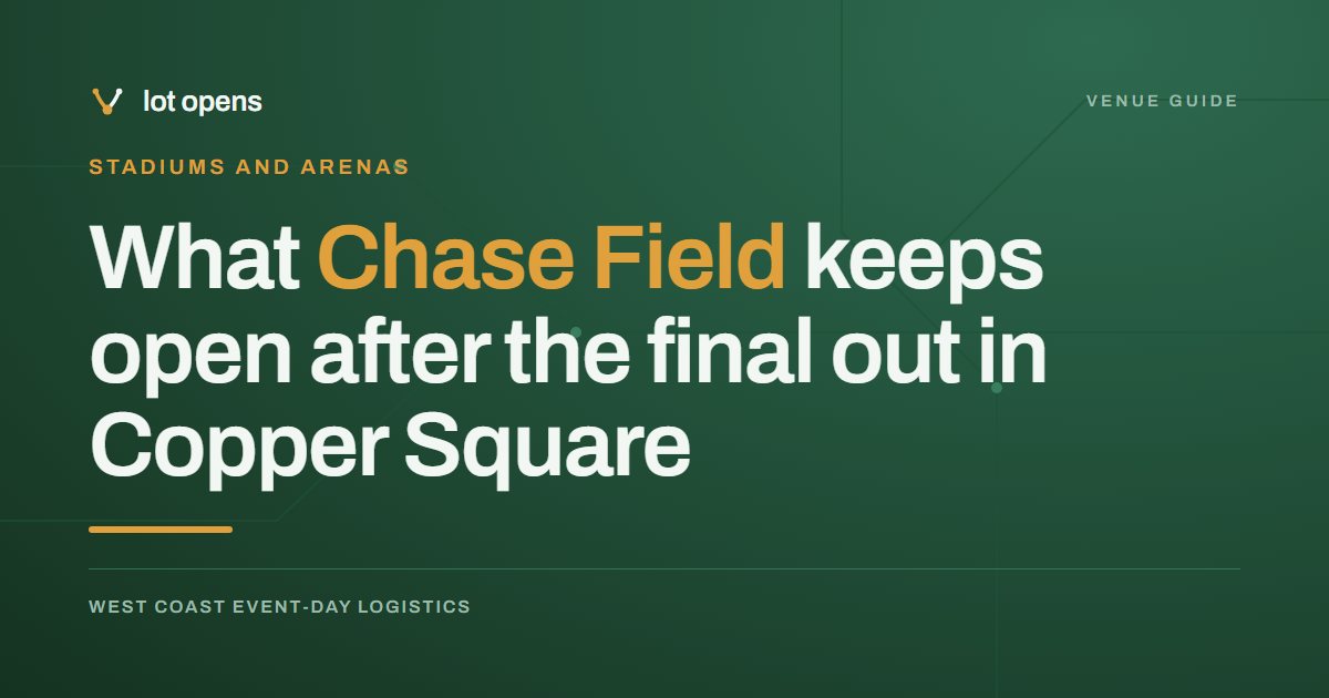 What Chase Field keeps open after the final out in Copper Square