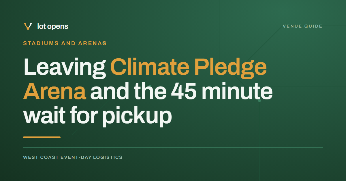 Leaving Climate Pledge Arena: the 45 minutes belong to 1st Ave N