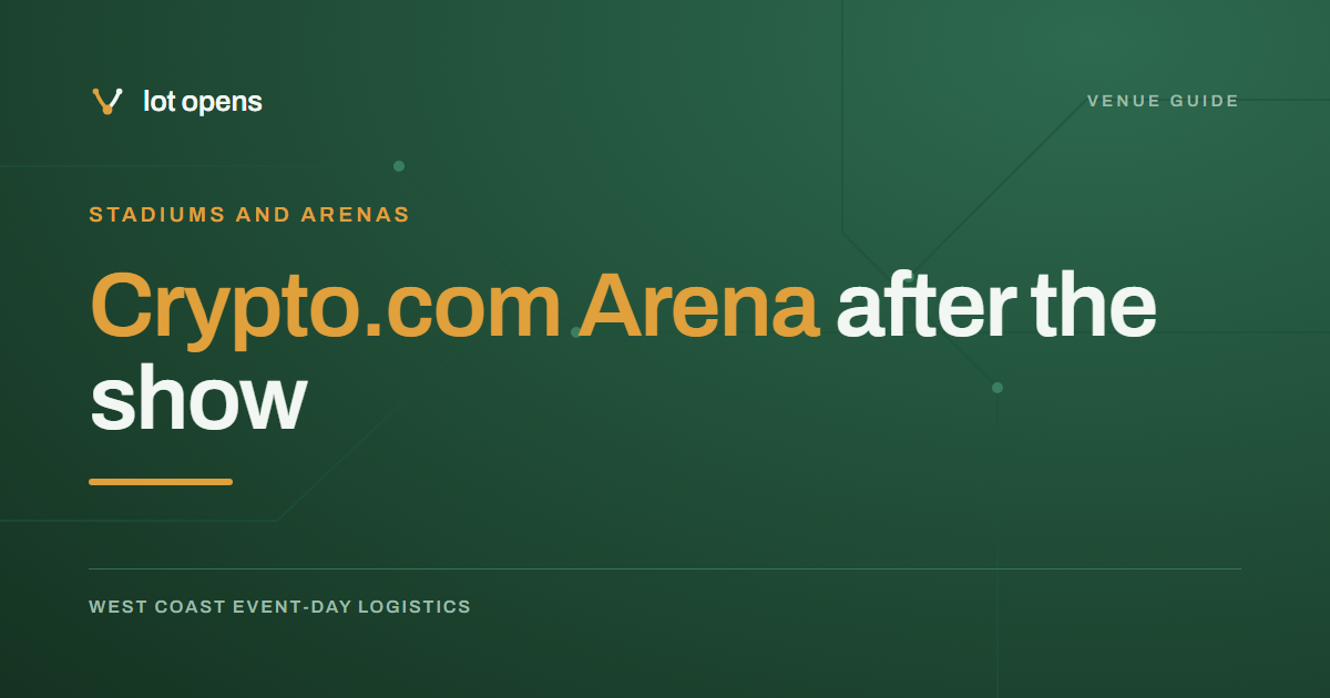 Crypto.com Arena after the show: the staffed hour and the last train