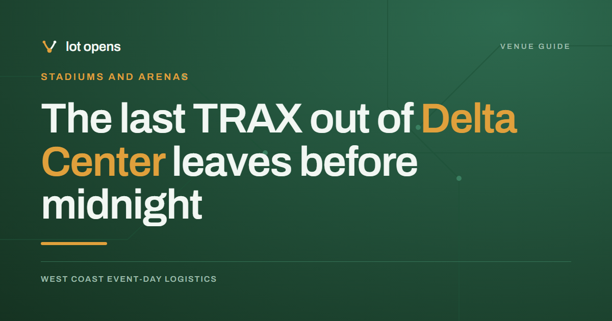 The last TRAX out of Delta Center leaves before midnight