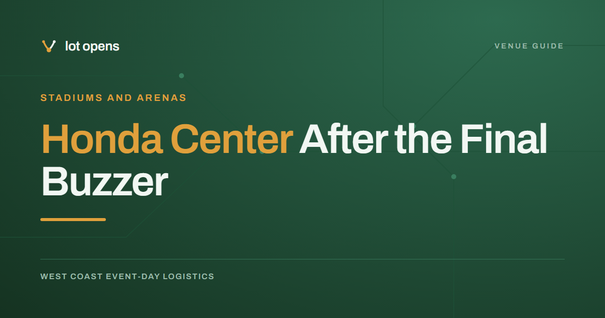 Honda Center After the Final Buzzer: ARTIC, Douglass Road and the One Clock the Arena Prints