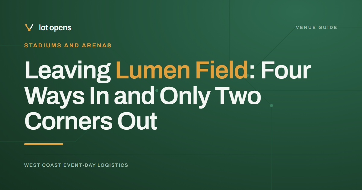Leaving Lumen Field: Four Ways In and Only Two Corners Out