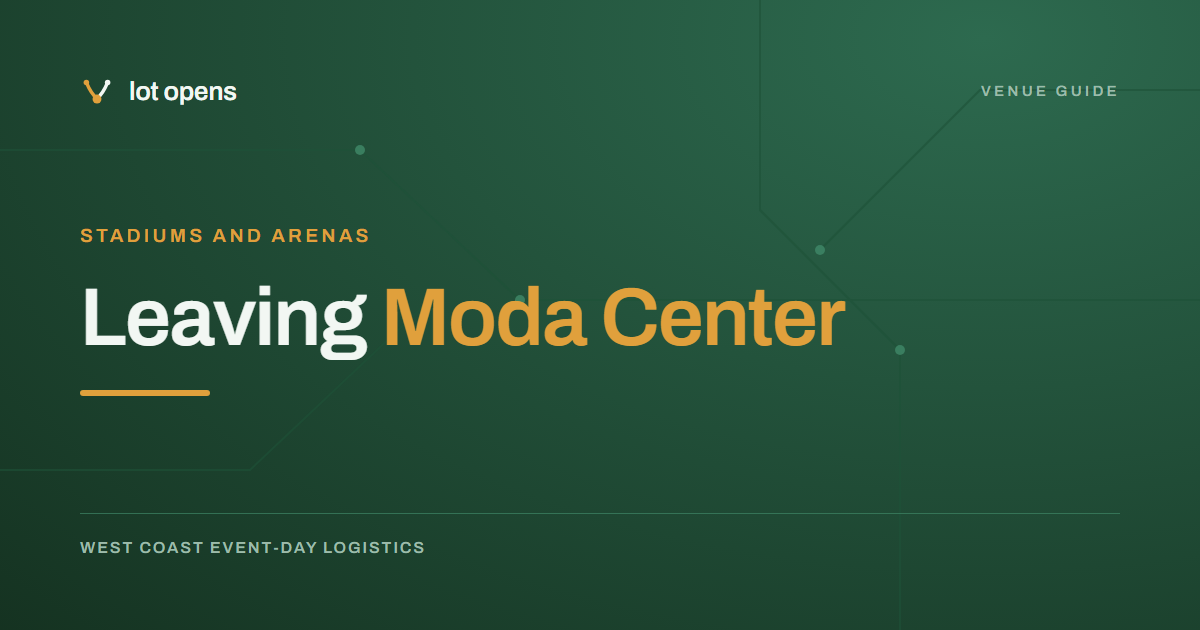 Leaving Moda Center: Four MAX Lines In, Two Streets Out, No Clock