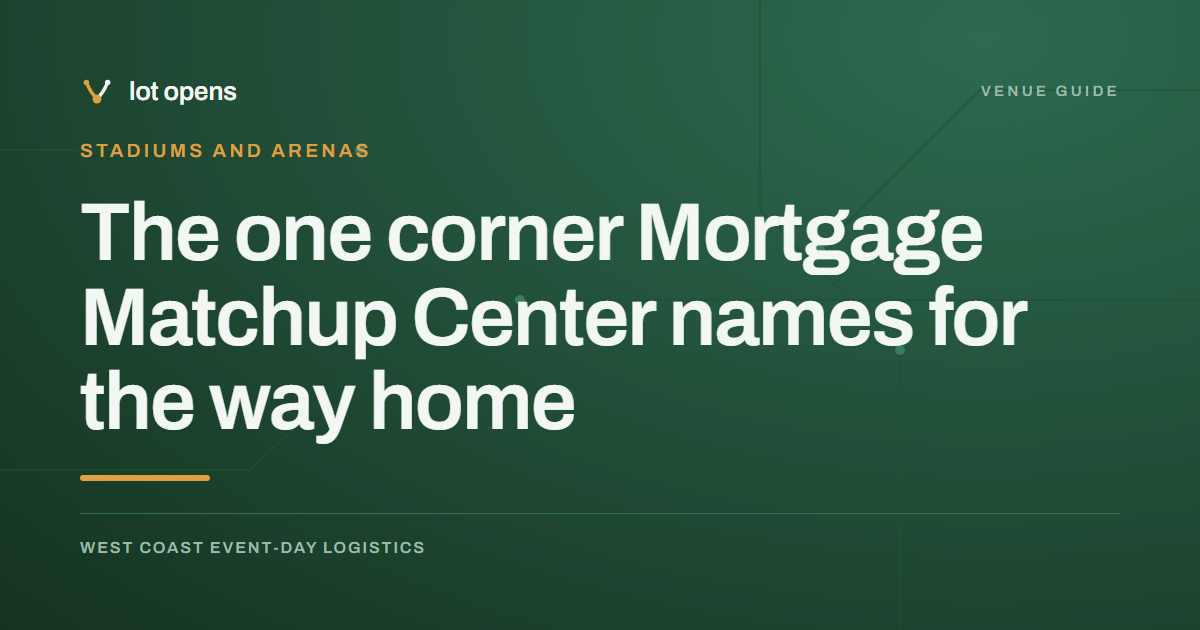 The one corner Mortgage Matchup Center names for the way home