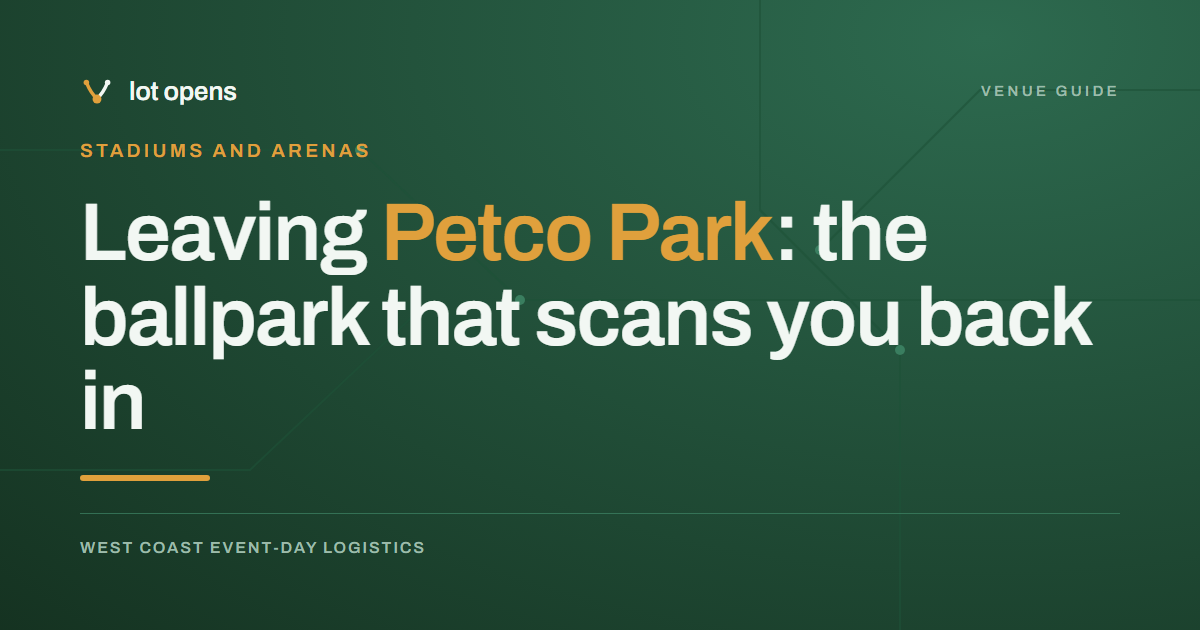 Leaving Petco Park: the ballpark that scans you back in