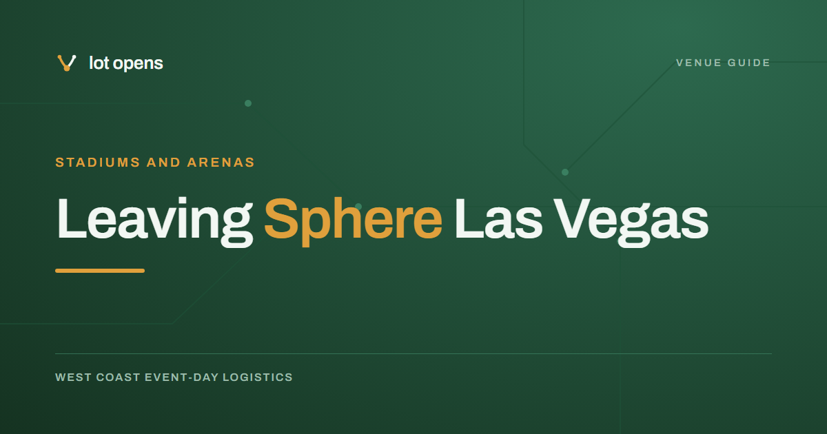 Leaving Sphere: all exits are final, and where Uber waits