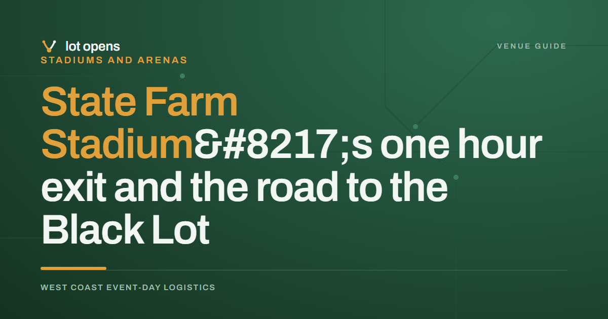 State Farm Stadium’s one hour exit and the road to the Black Lot