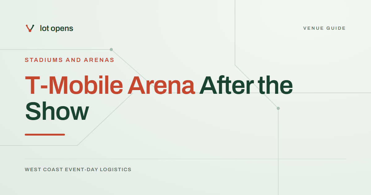 T-Mobile Arena After the Show: Lot Opens event-day guide