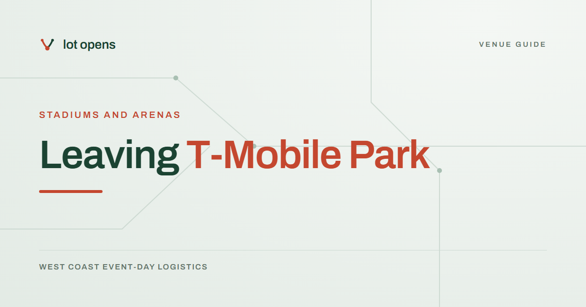 Leaving T-Mobile Park: Lot Opens event-day guide