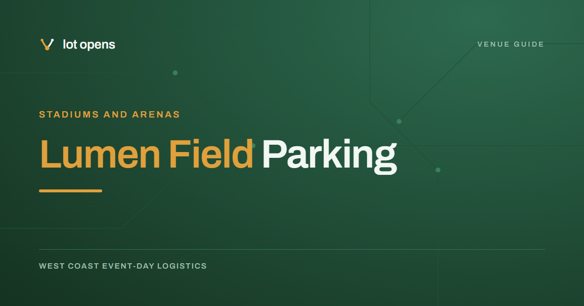 Lumen Field Parking: No Published Rate, a Reservation Email, and Lots That Close 2 Hours After