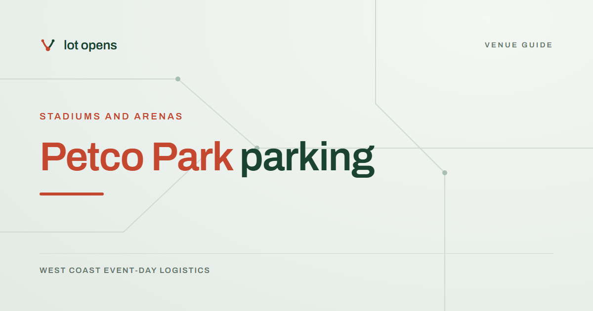 Petco Park parking: Lot Opens event-day guide