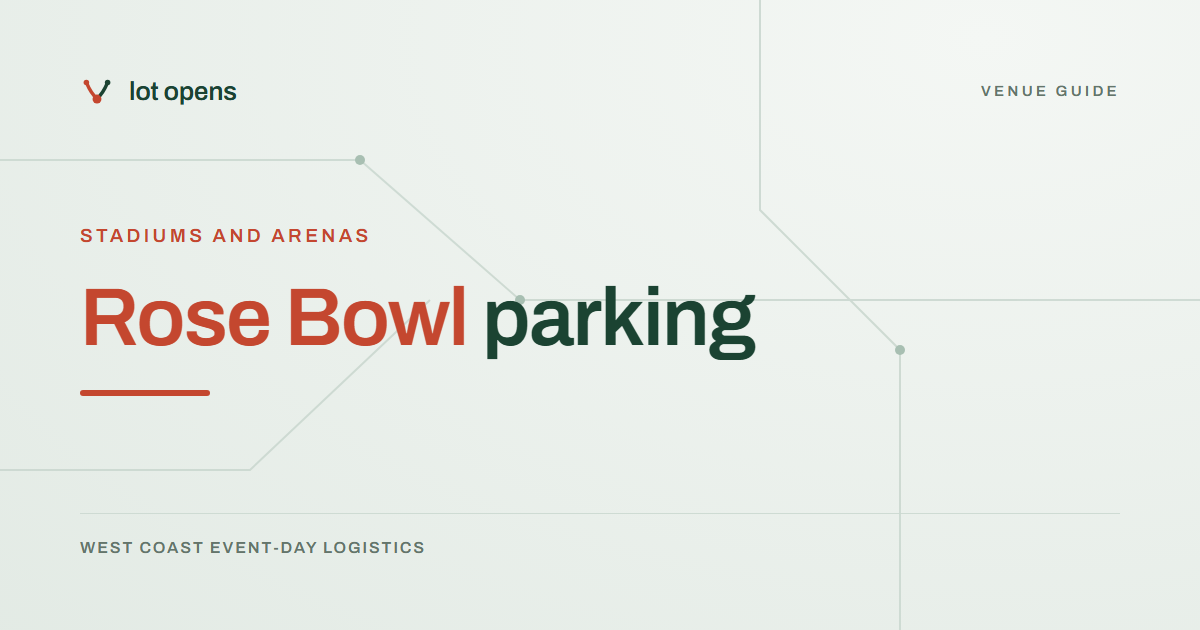 Rose Bowl parking: Lot Opens event-day guide