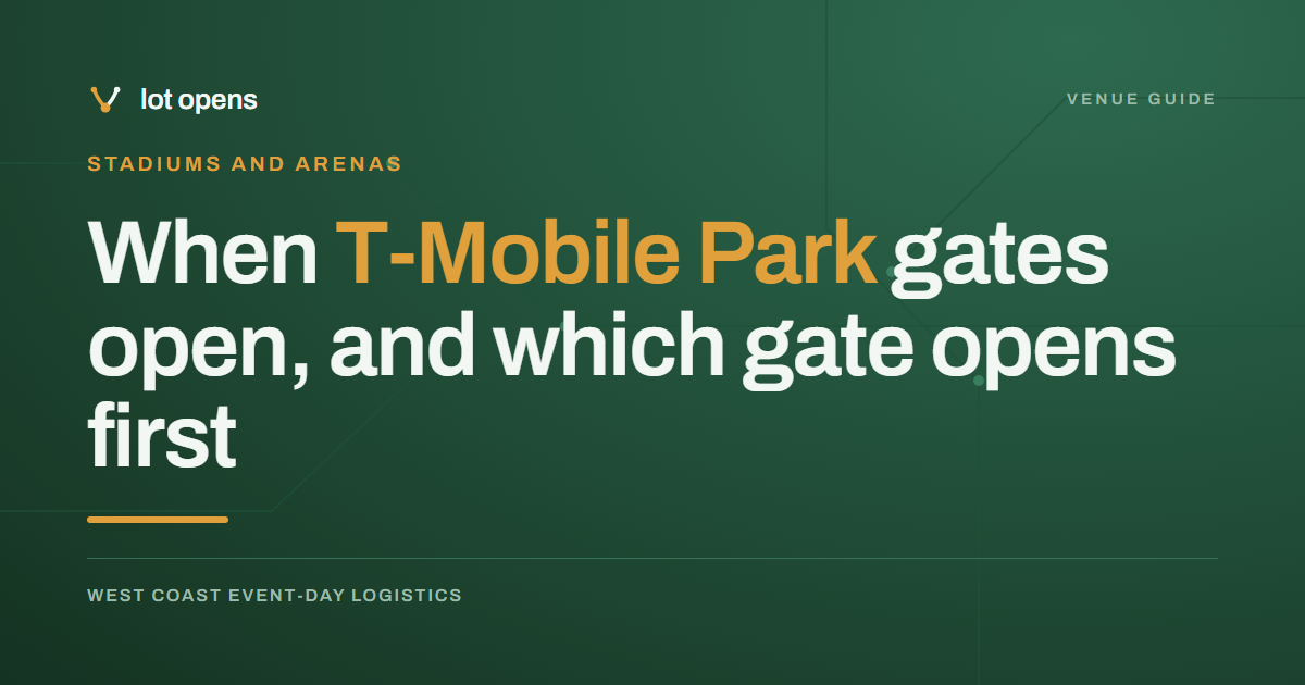 When T-Mobile Park gates open, and which gate opens first