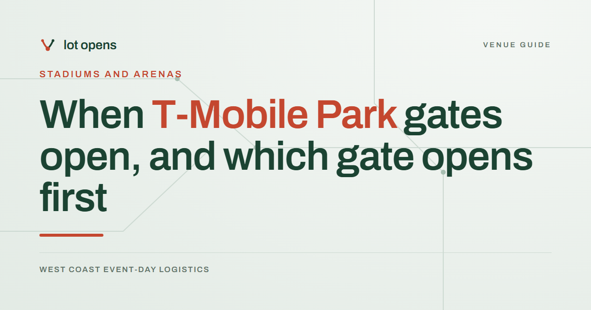 When T-Mobile Park gates open, and which gate opens first: Lot Opens event-day guide