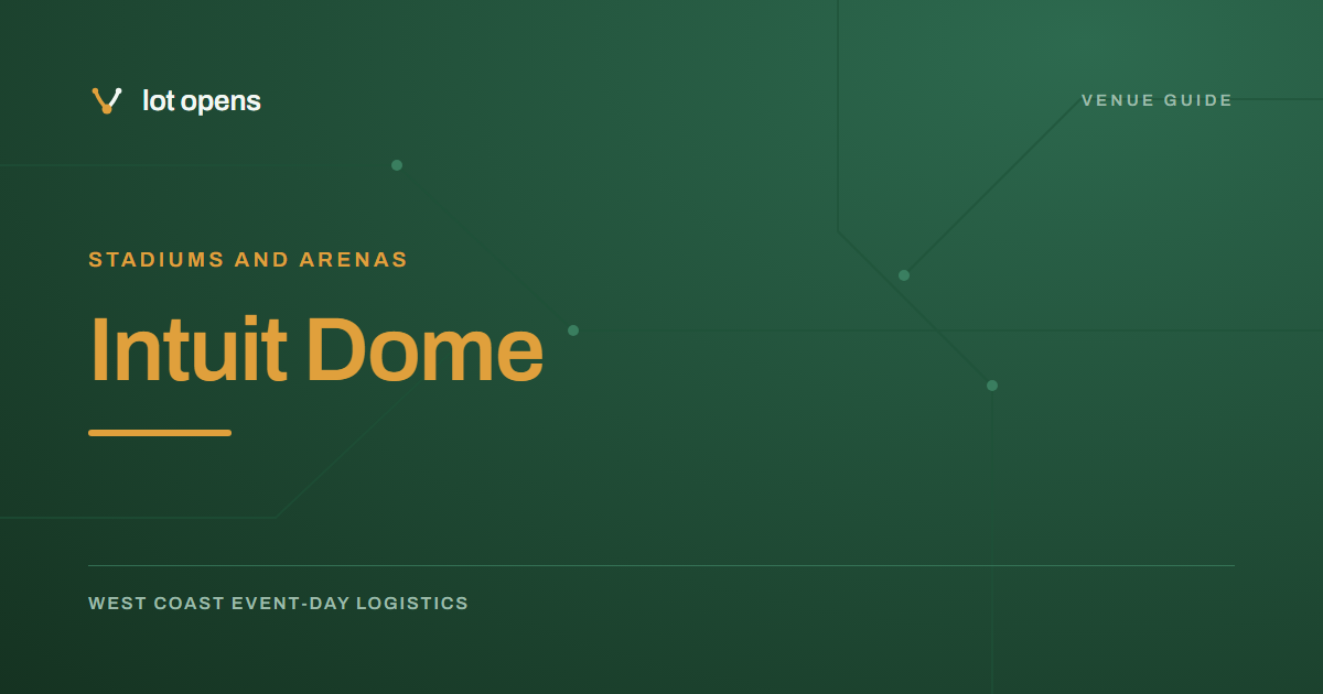 Intuit Dome: bags, garages, Park and Ride and the shuttle home